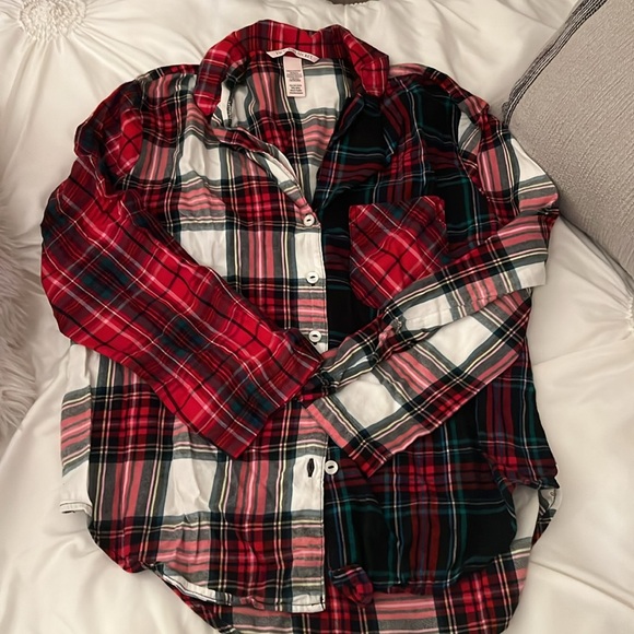 Victoria Secret light flannel pjs. XS - Picture 4 of 5